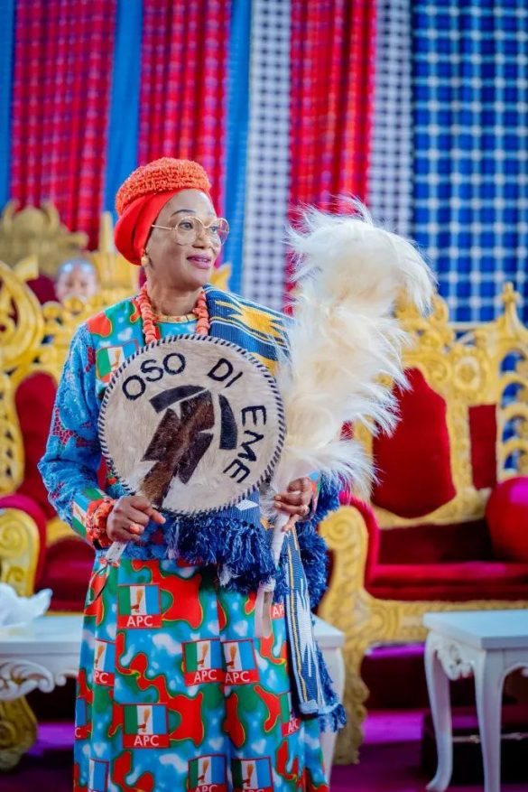 President Tinubu’s Wife Bags Chieftaincy Title in Imo State